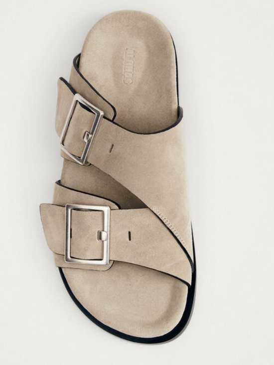 Alba Suede Brown and Beige Leather Sandals🤎⁠ New edition in  ALOHAS Alba Suede Beige Leather Sandals